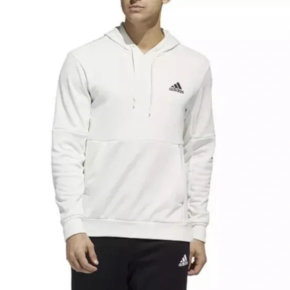 ✅Adidas Men's Game & Go Pullover Hoodie In Chalk White Size 2XL NWT Long Sleeves - Picture 1 of 11